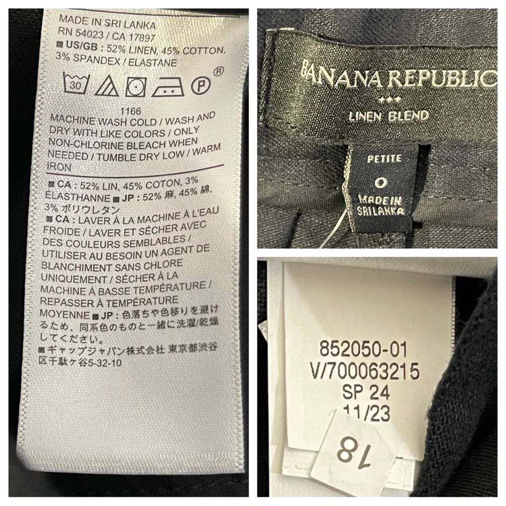 NWT! Banana Republic LINEN-BLEND PALAZZO PANT